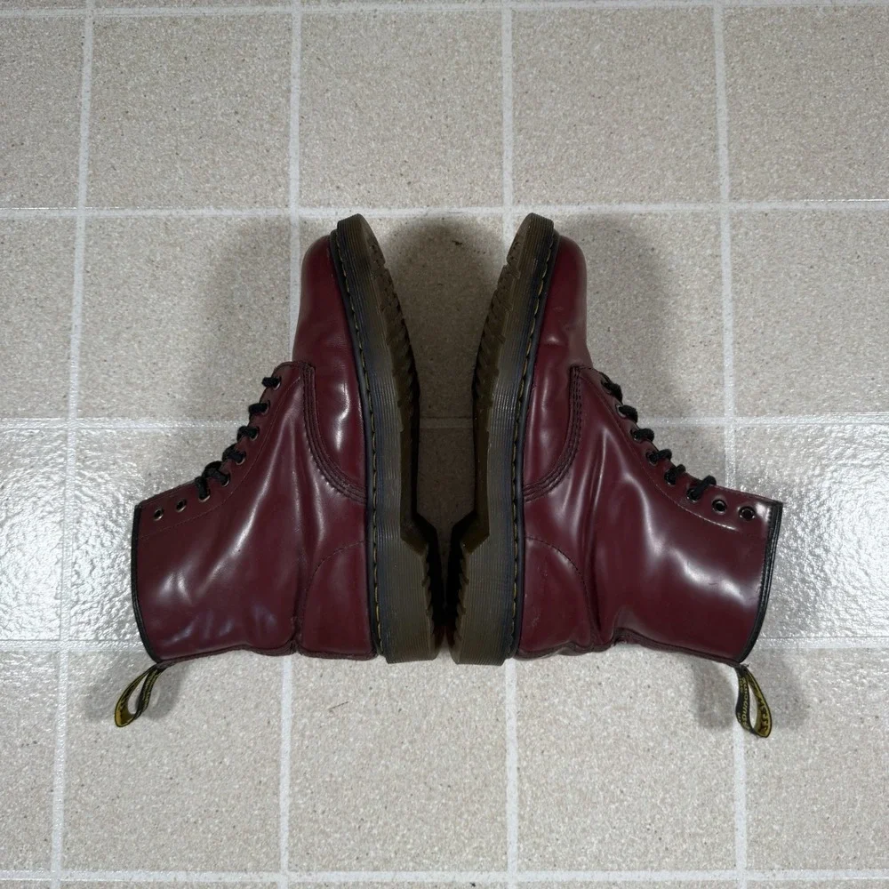 Dr. Martens 1460 Cherry Red Smooth Leather Boots Men's US 9